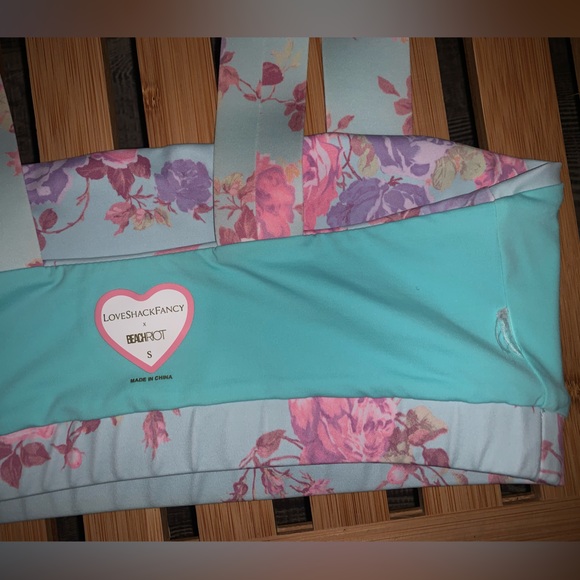 LOVESHACKFANCY x Beach Riot Intimates Floral Sports Bra Top S - Picture 7 of 7